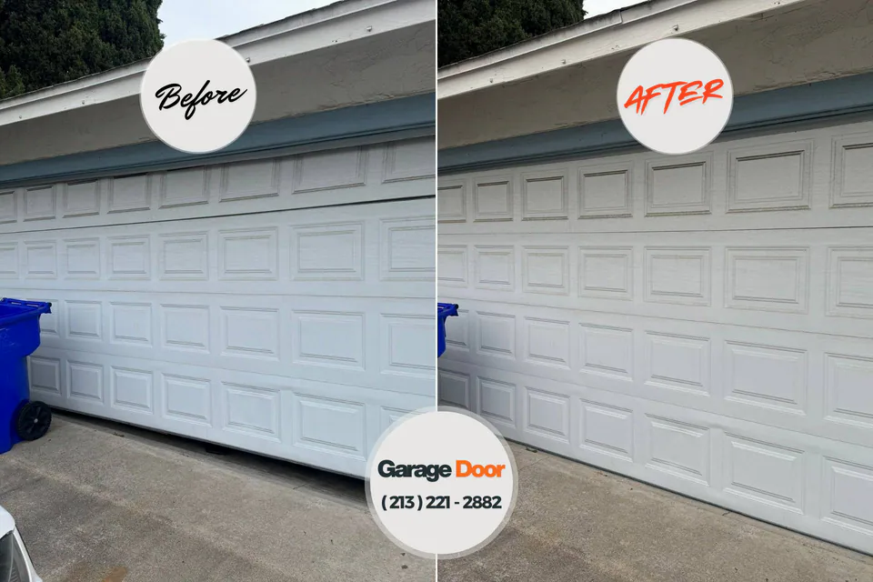 Before and after: garage door repair Brickerville, PA